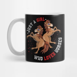 Equestrian Horse Riding Women Just A Girl Who Loves Horses Mug